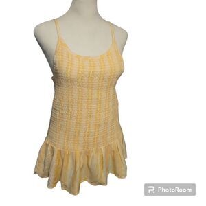 Versona Sleeveless Yellow String Tank Size Large Women's